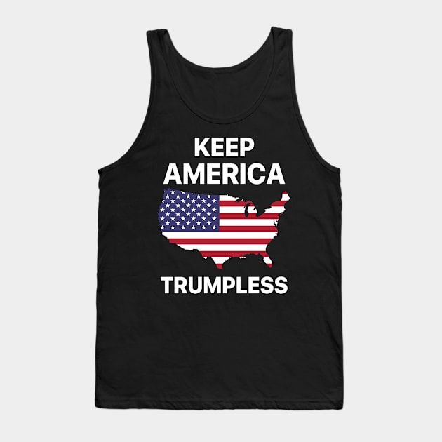 Keep America Trumpless American Gift Tank Top by Tees Bondano